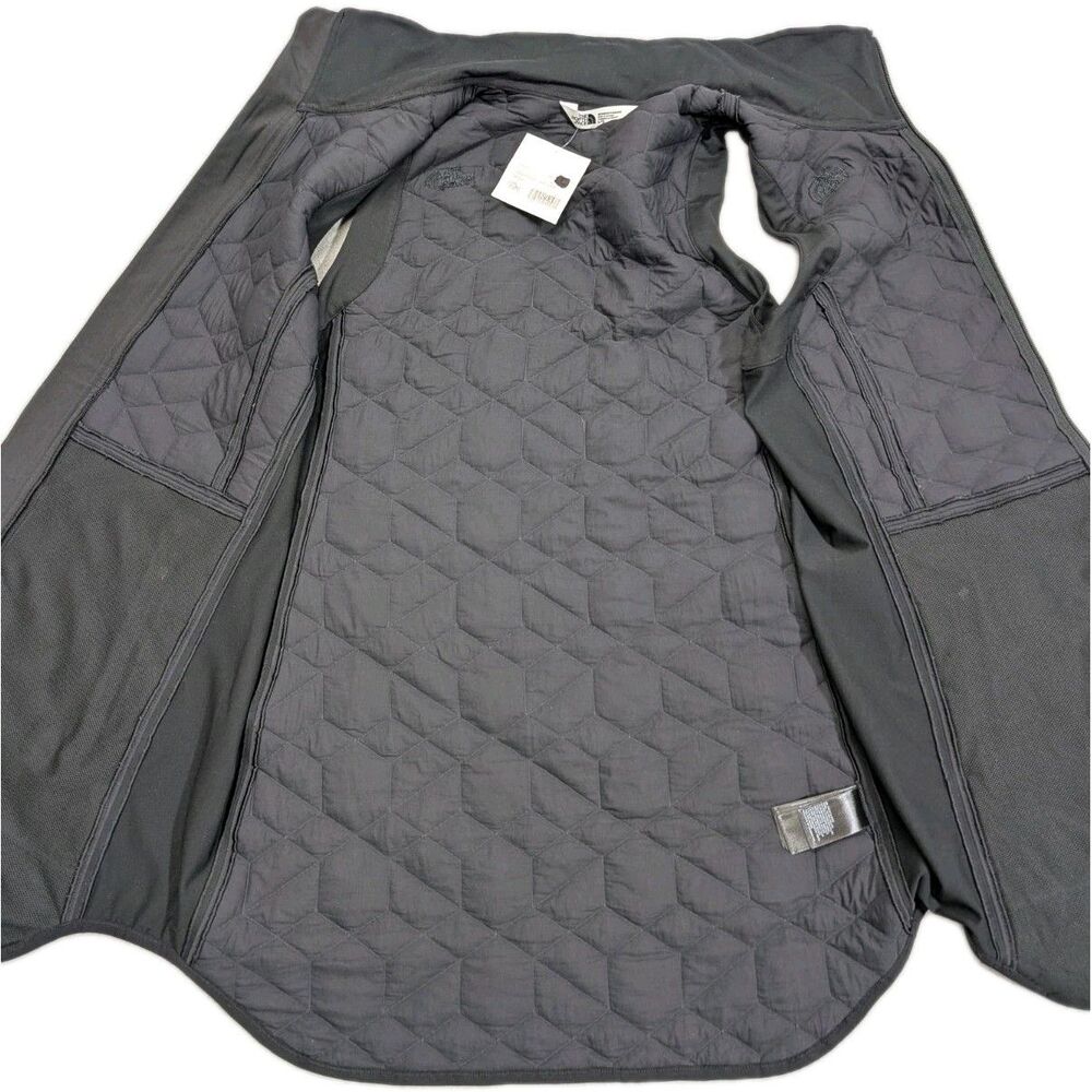 NWT The North Face Long Parka Vest Black Quilted Hoodless Tunic Women L 33" - Picture 3 of 10